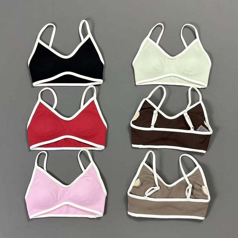 Bra Yoga Wanita Contrastline V - Aquatic Sports Bra ulasan dan harga